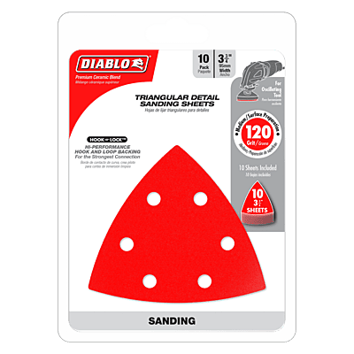Diablo 3-3/4" Oscillating Detail Triangle Sanding Sheets Diablo 3-3/4" Oscillating Detail Triangle Sanding Sheets