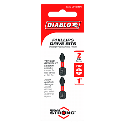 Diablo Screwdriving Phillips 
Drive Bits