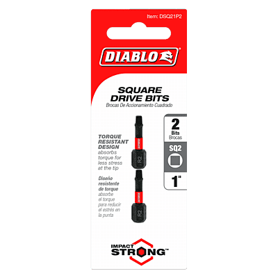 Diablo Screwdriving Square 
Drive Bits