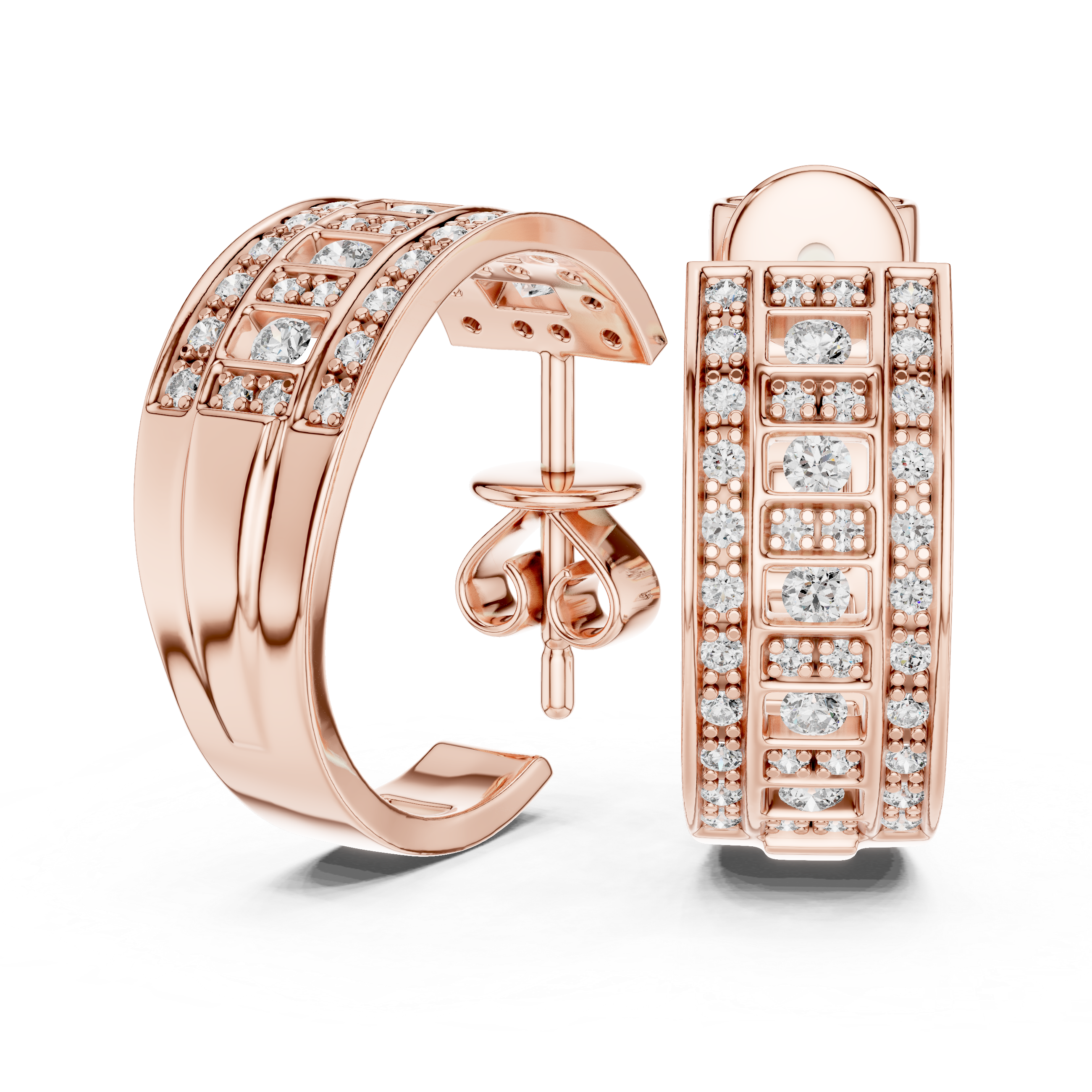 Celestial Lattice hoop earrings