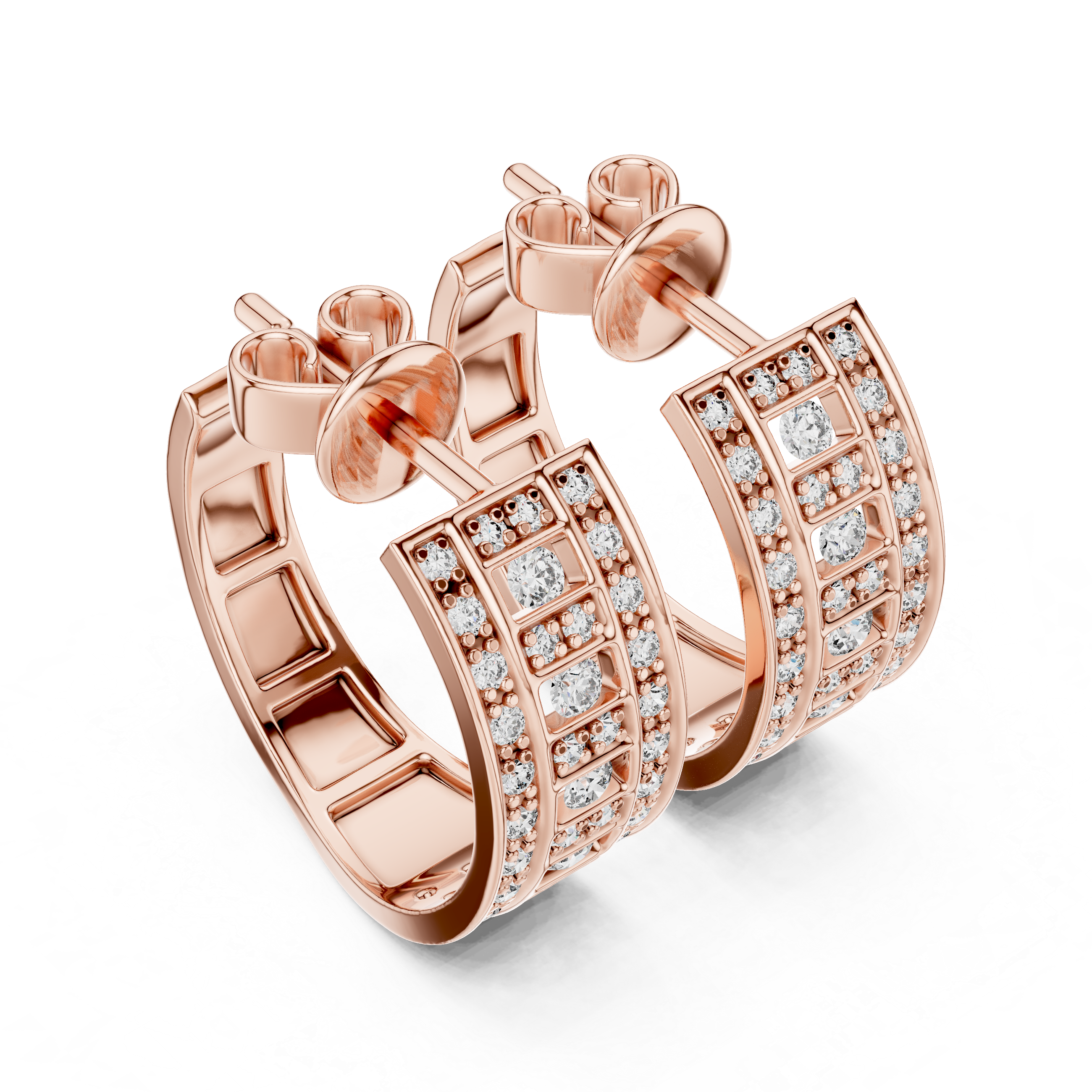 Celestial Lattice hoop earrings