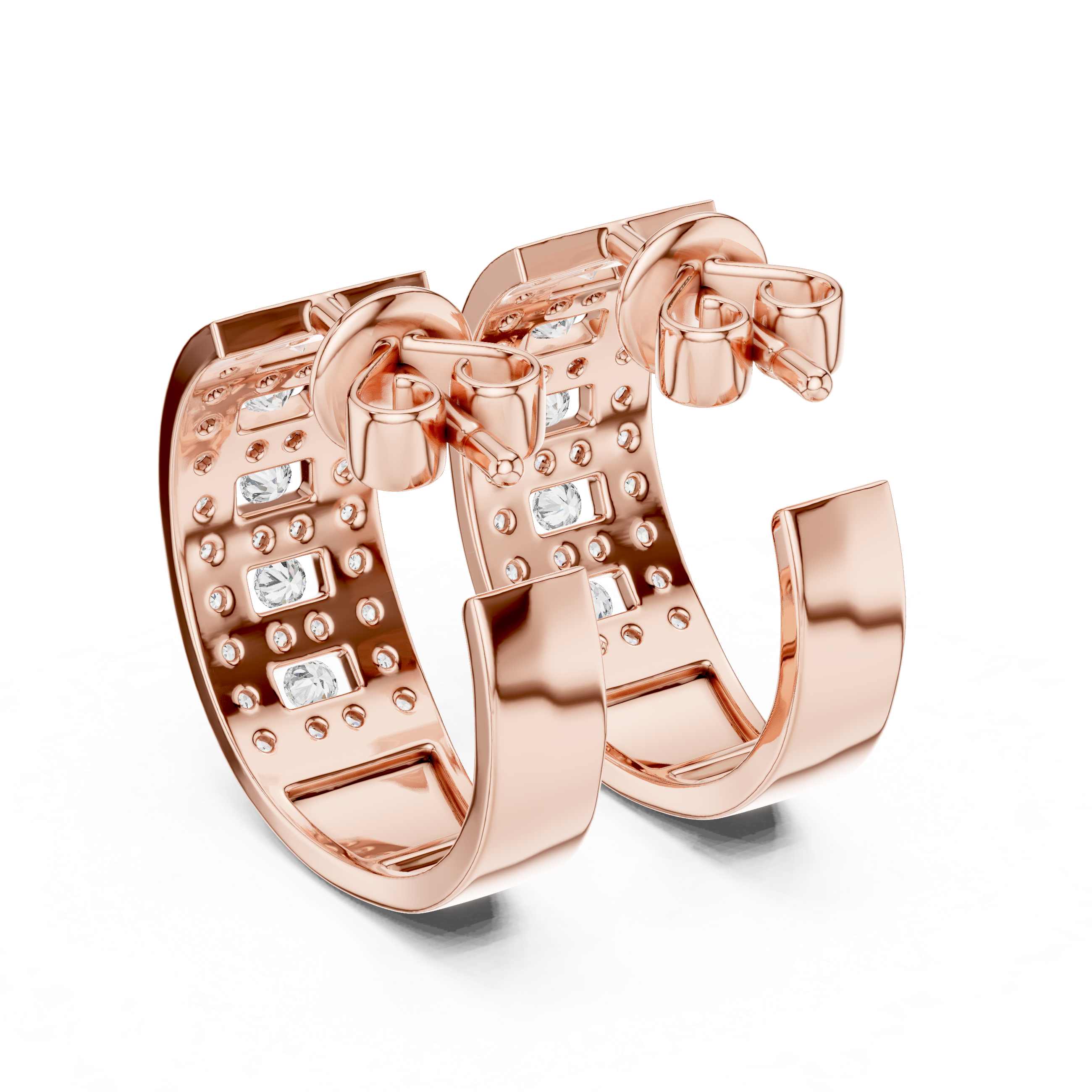 Celestial Lattice hoop earrings