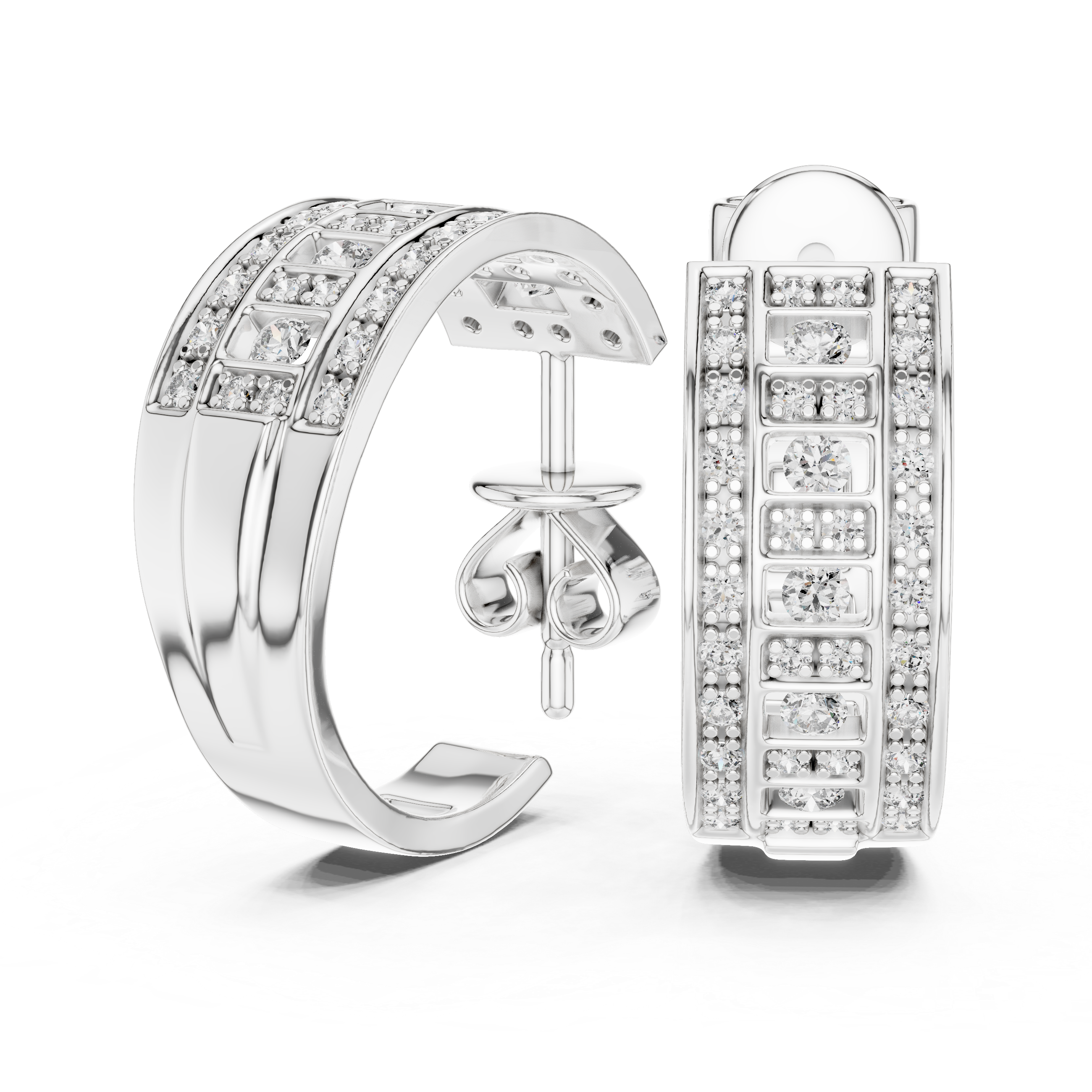 Celestial Lattice hoop earrings