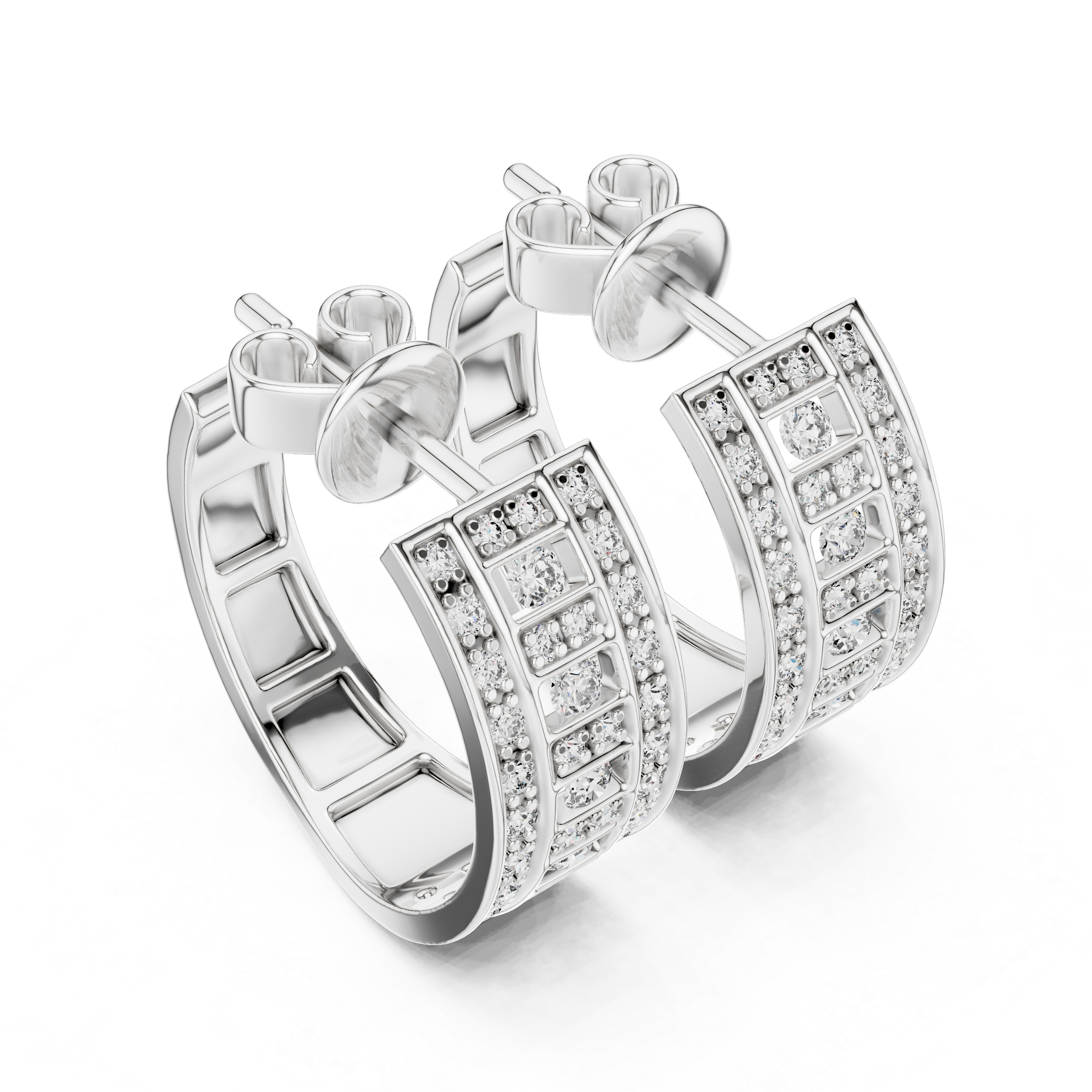 Celestial Lattice hoop earrings