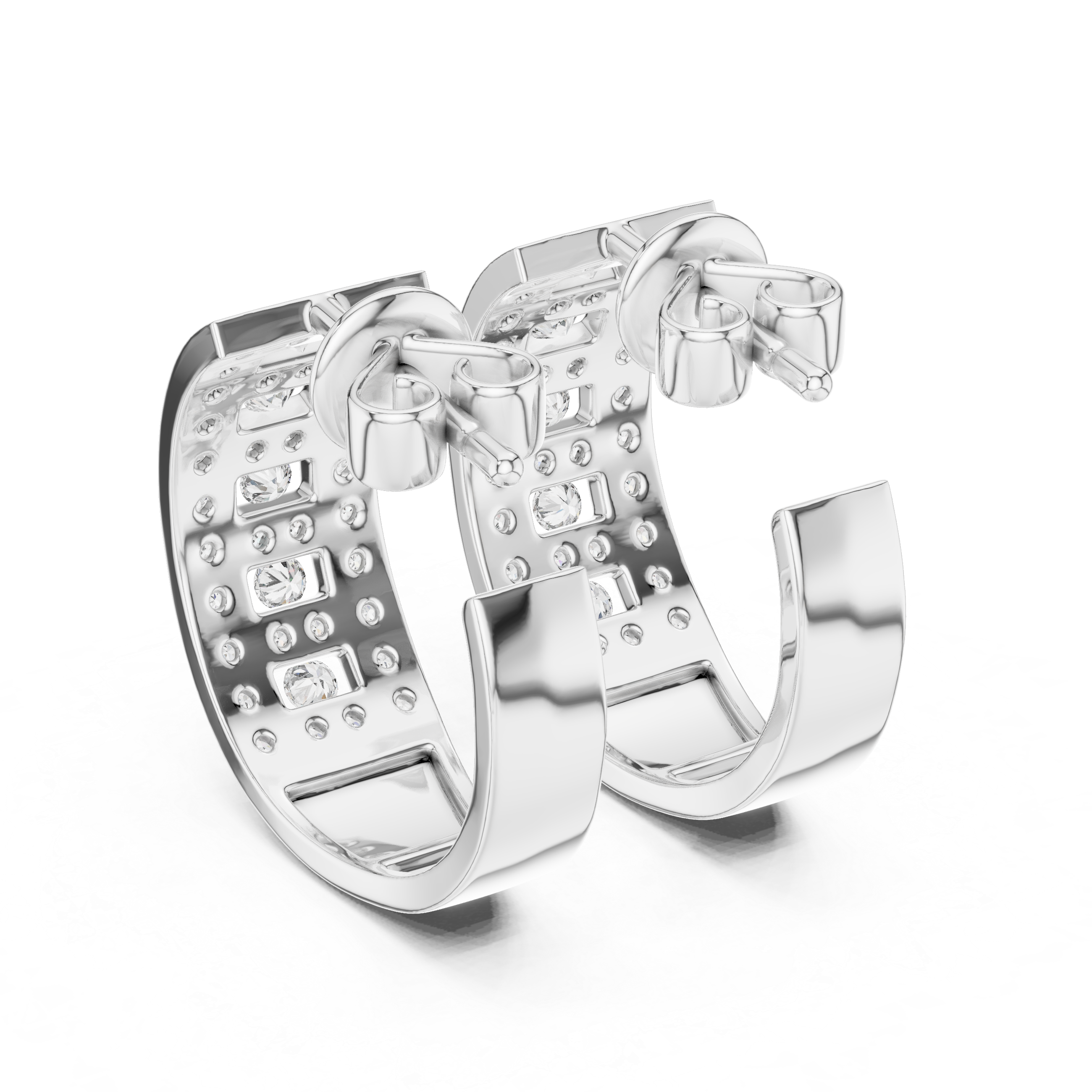 Celestial Lattice hoop earrings
