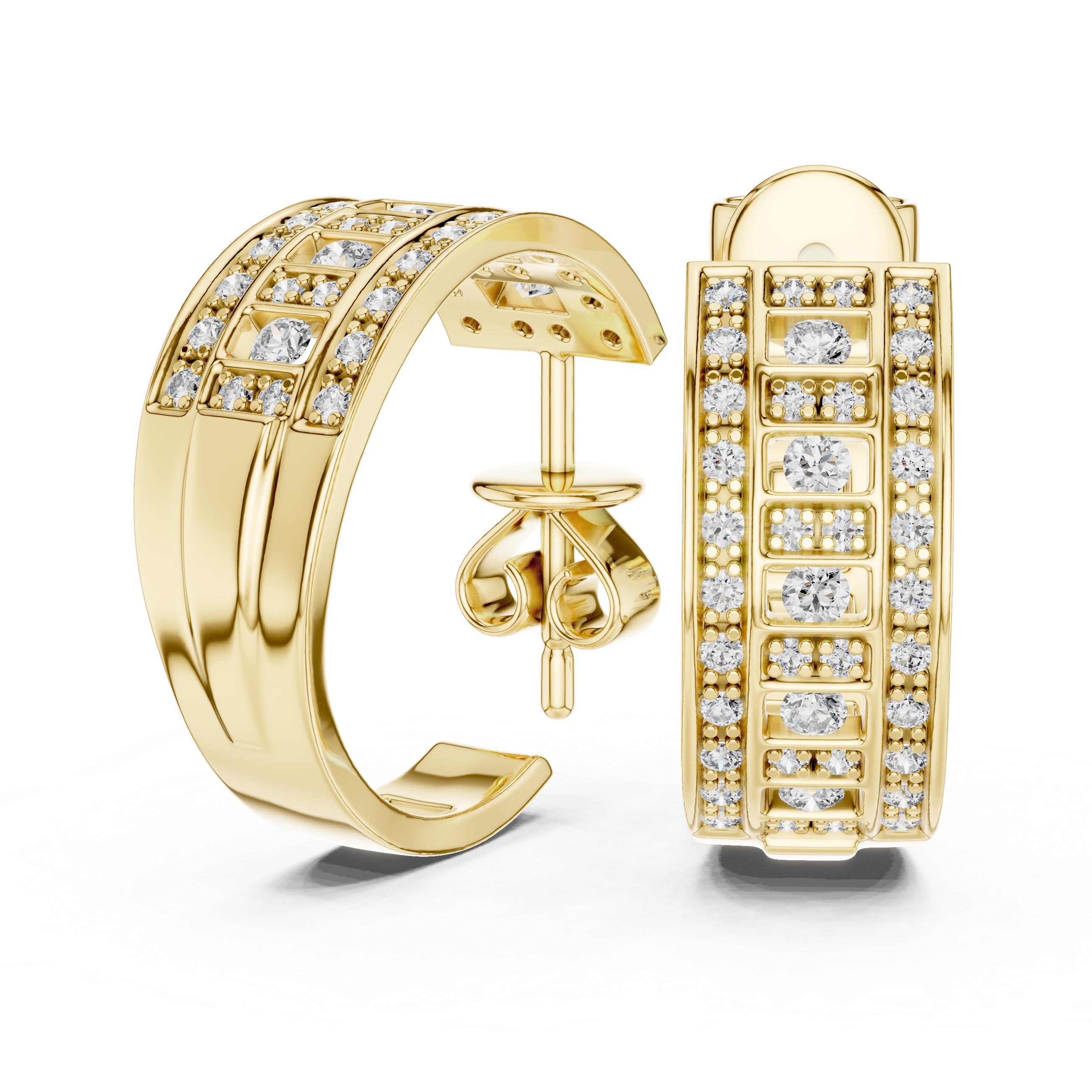 Celestial Lattice hoop earrings