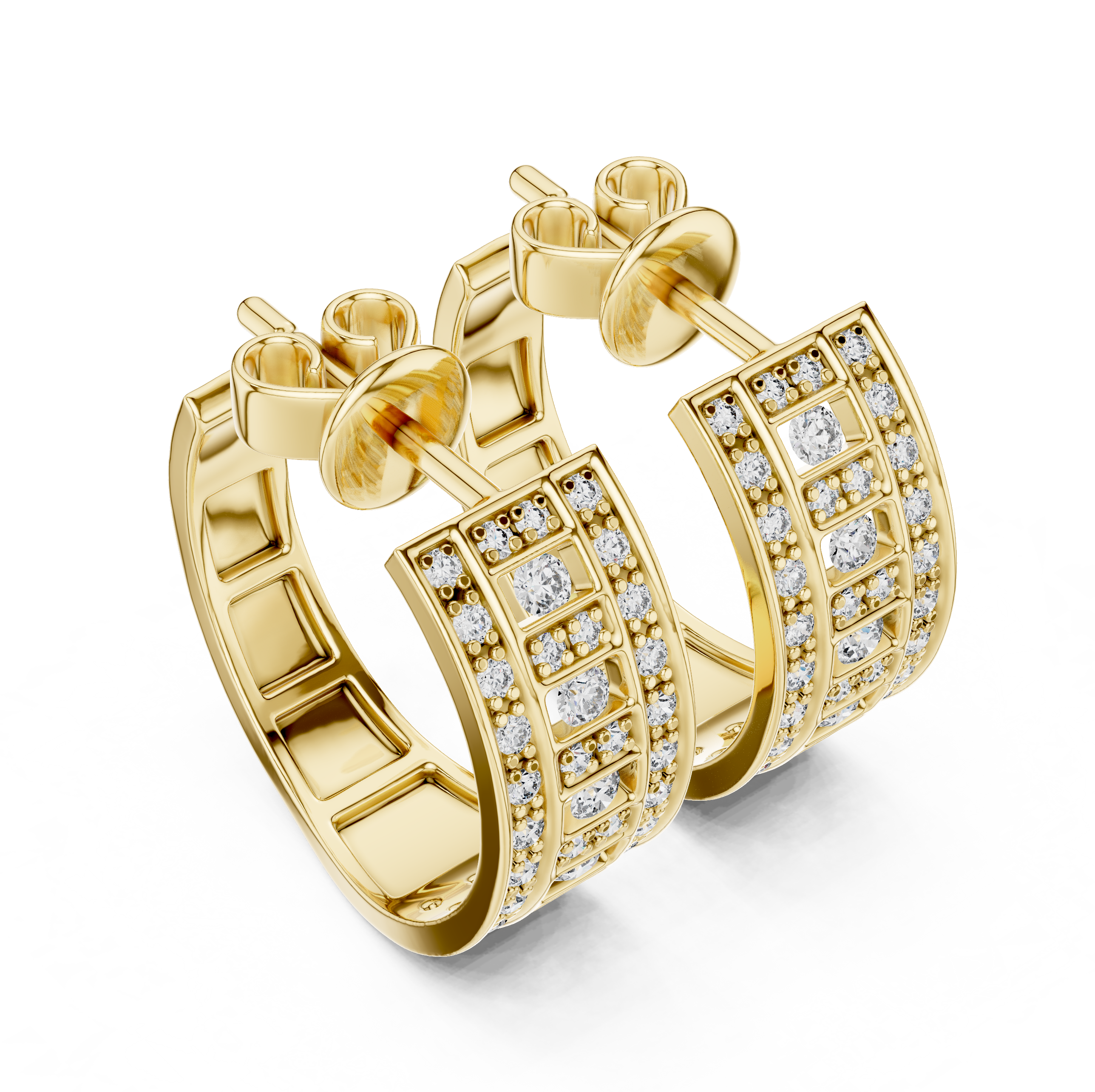 Celestial Lattice hoop earrings