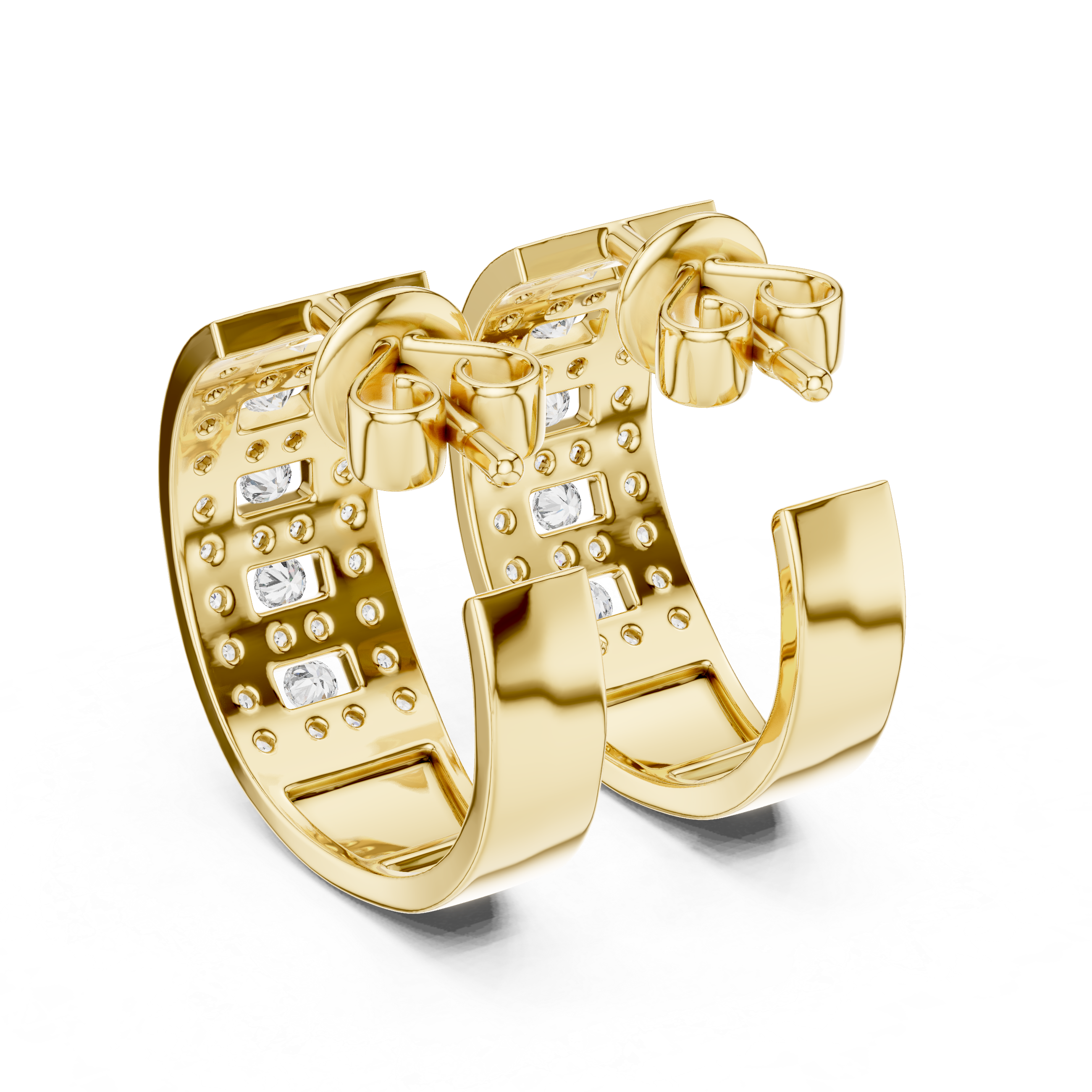 Celestial Lattice hoop earrings