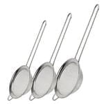 STAINLESSS STEEL STRAINER STAINLESS STEEL SIEVE 3PIECE PER SET