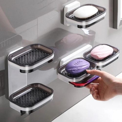 2 Layers Soap Rack Soap Holder  with Vertical and Horizontal Alignment