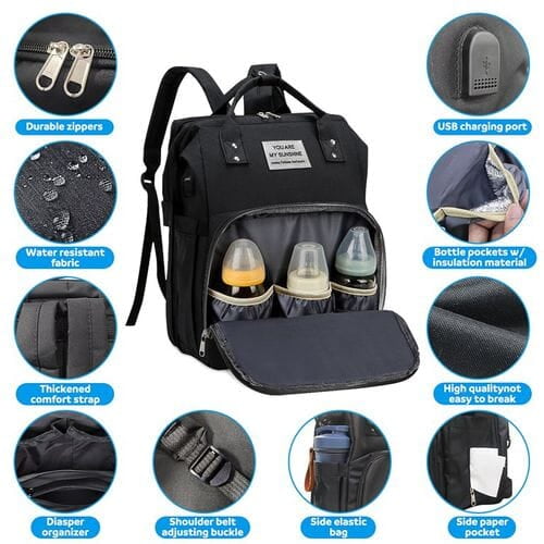 Waterproof Multipurpose Foldable Baby Bed And Diaper Bag
