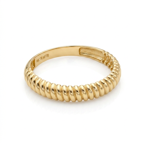 Anillo de Oro Cuerda Fina