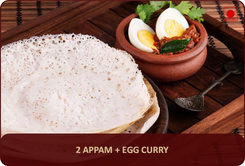 Appam + Egg Curry