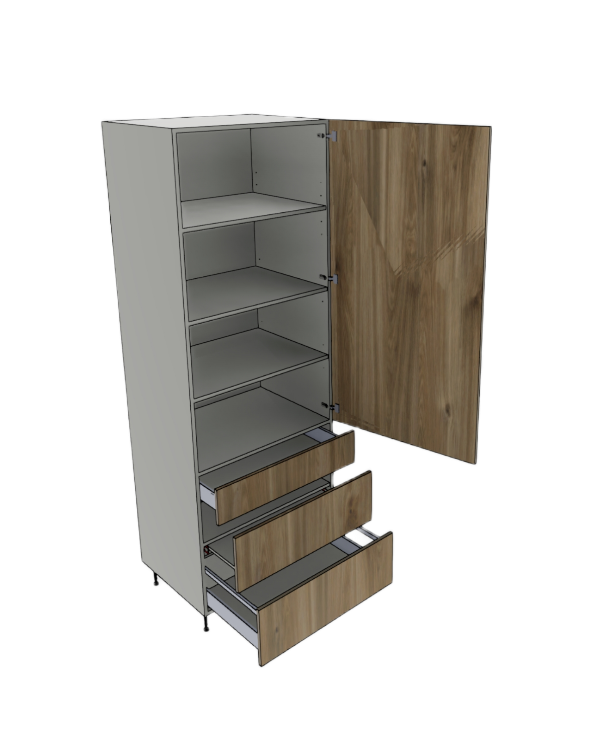 TALL PANTRY CABINET 2 BOTTOM 1 TOP DRAWER 1 DOOR