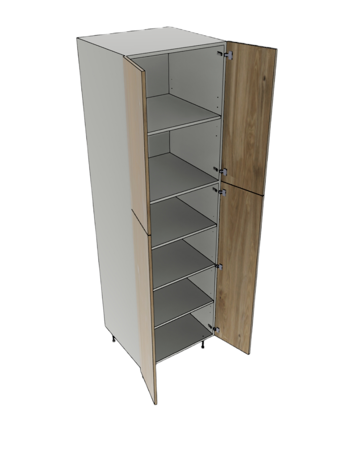 TALL PANTRY 2 BOTTOM 2 TOP DOOR WALL MATCH CUSTOM