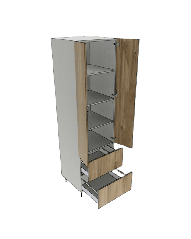 TALL PANTRY CABINET 2 DRAWER 2 DOOR
