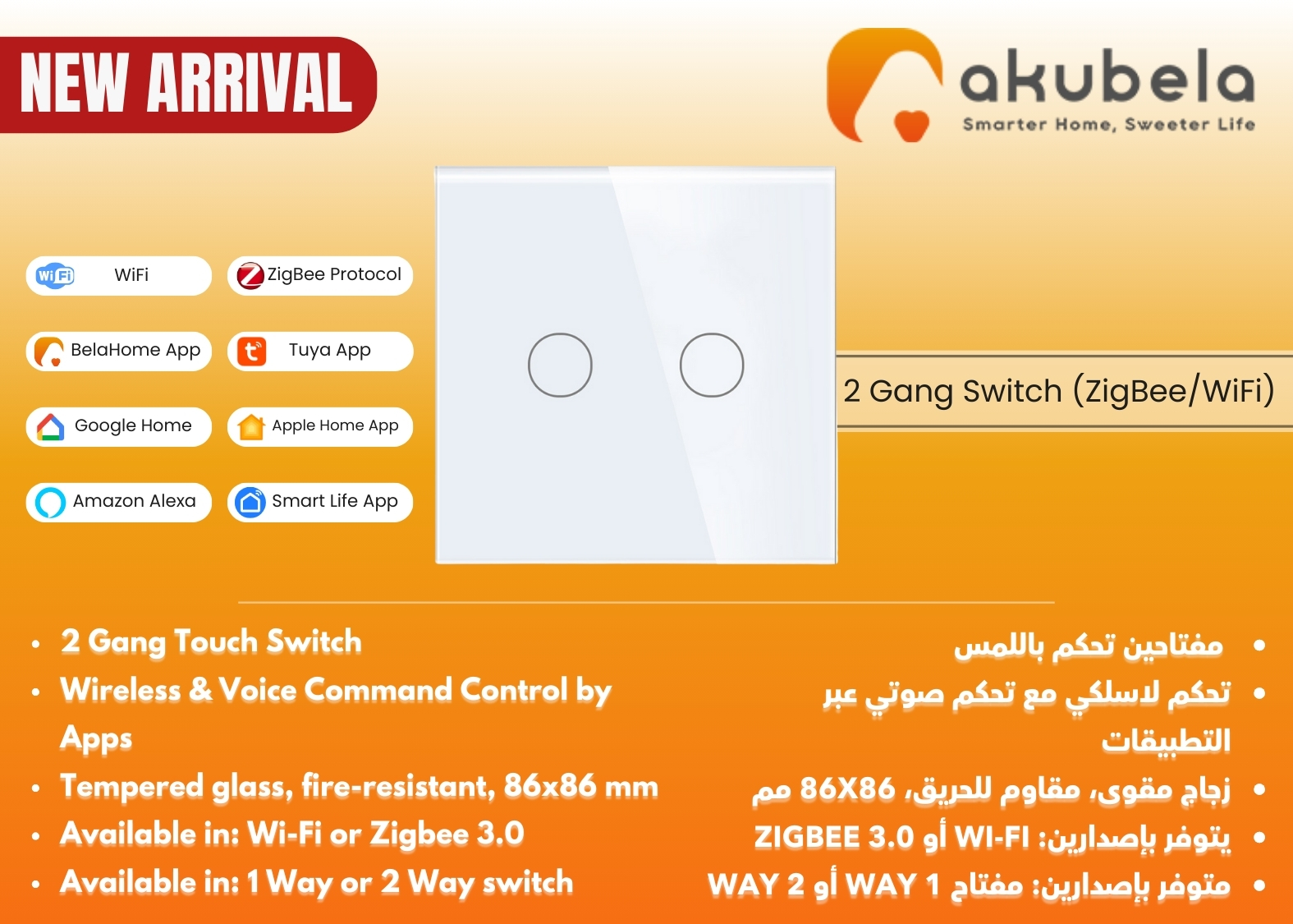 Wifi 2 Gang Switch