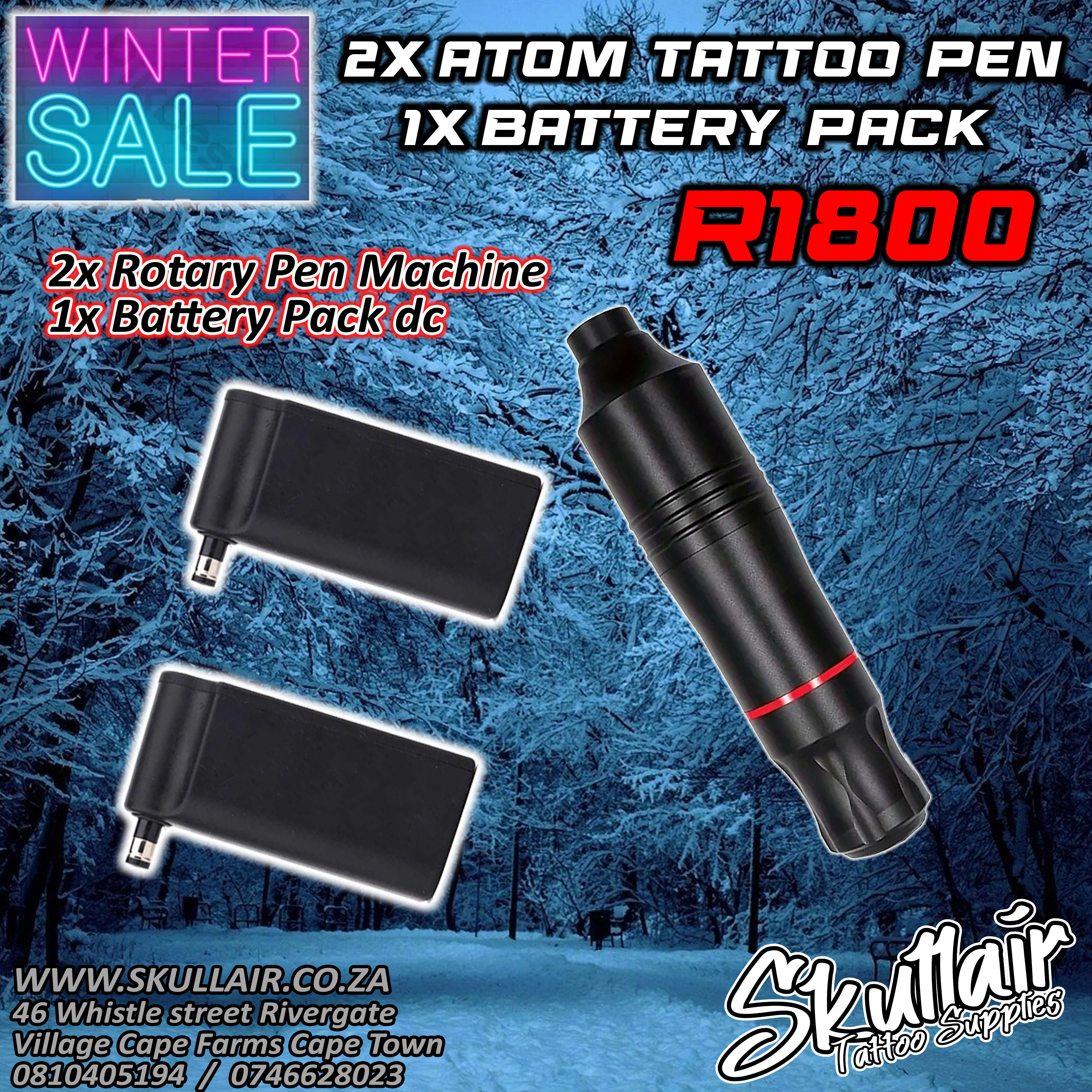 1 Atom Tattoo Pen + 2 Battery Combo 1 Atom Tattoo Pen + 2 Battery Combo