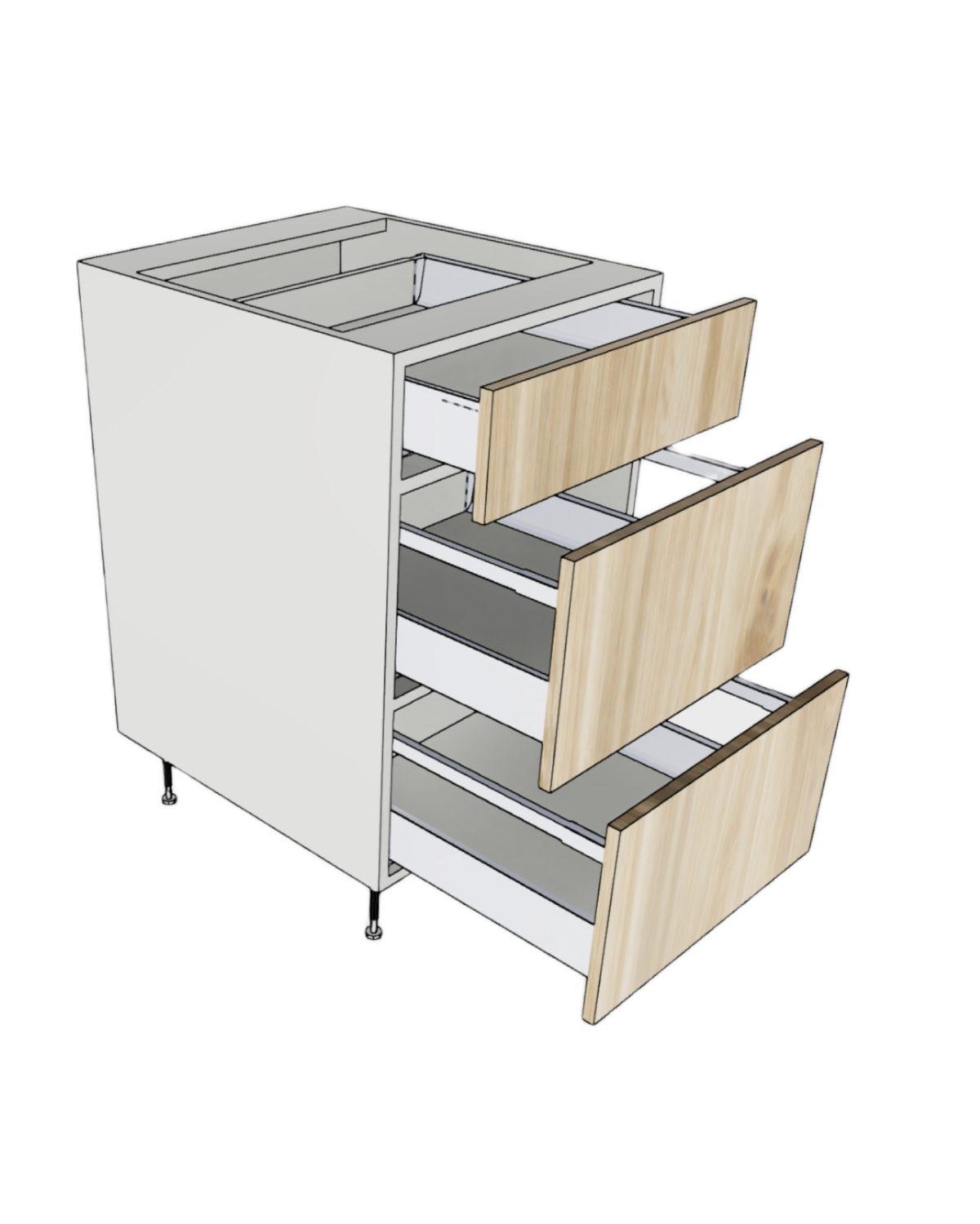 BASE CABINET 2 BOTTOM 1 TOP DRAWER