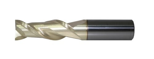 Solid Carbide High Performance Zirconium Coated 2 Flute HPC End Mill(02500.03750.R02.S00000.)