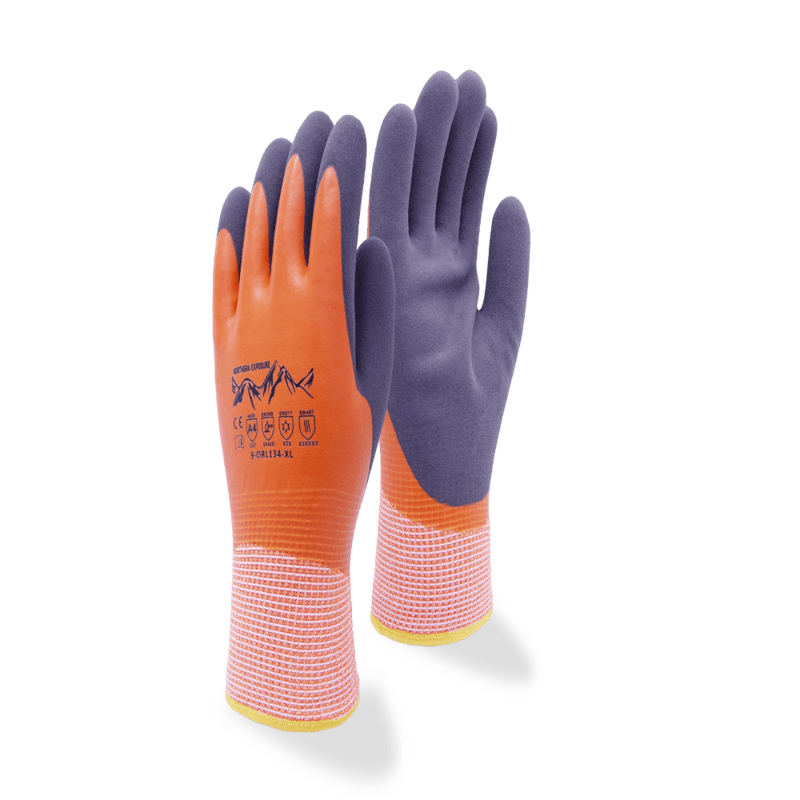 13G Orange A4 with 10G Grey Acrylic Terry Liner,Sandy Latex