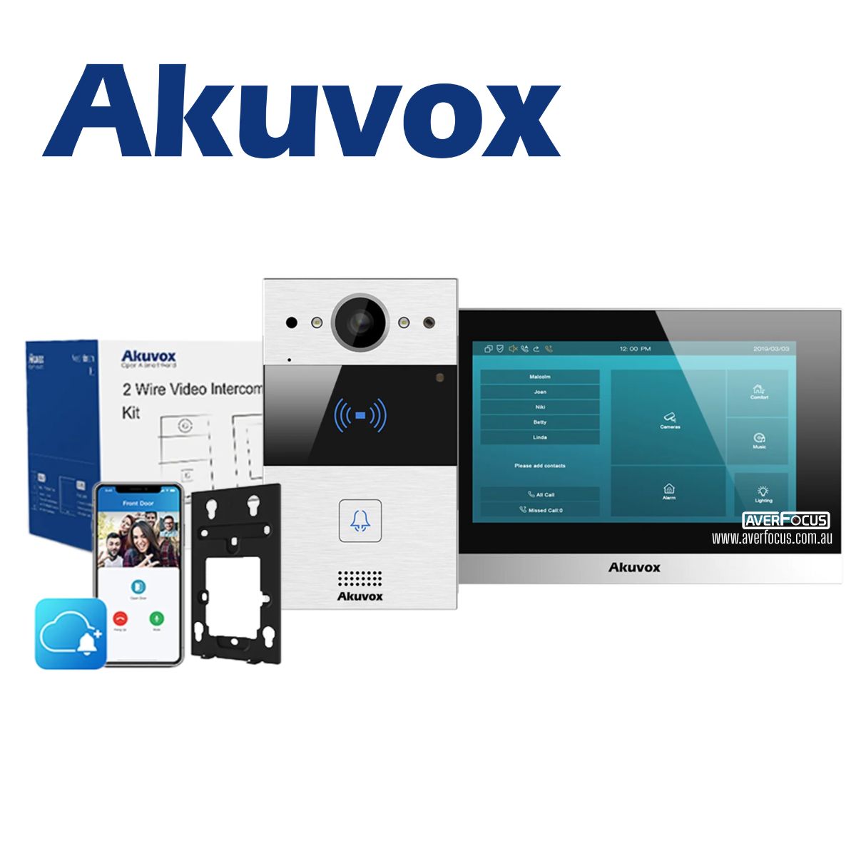 Akuvox 2-Wire Intercom Kit (R20A-2/C313W-2)