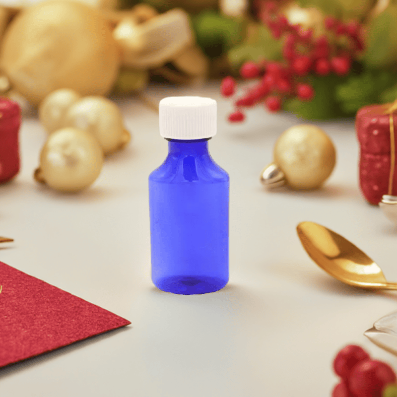 2oz Graduated Oval RX Bottles with Caps 200 count- Blue