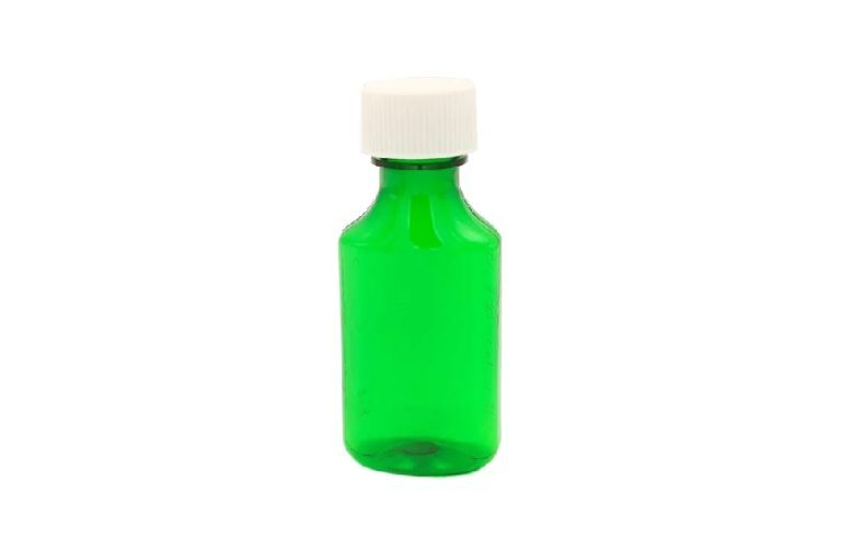 2oz Graduated Oval RX Bottles with Caps 200 count- Green
