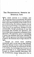 Psychological Aspects of Spiritual Life Psychological Aspects of Spiritual Life