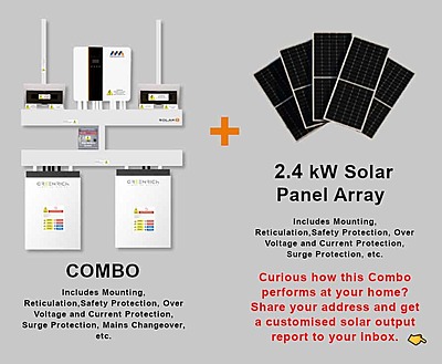 5.0 kW MEGAREVO - GREENRICH Combo, c/w 2x 4.95 kWh Lithium Batterry