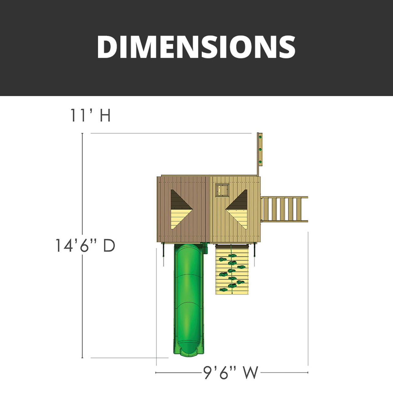 Chateau Tower  w/ Standard Wood Roof