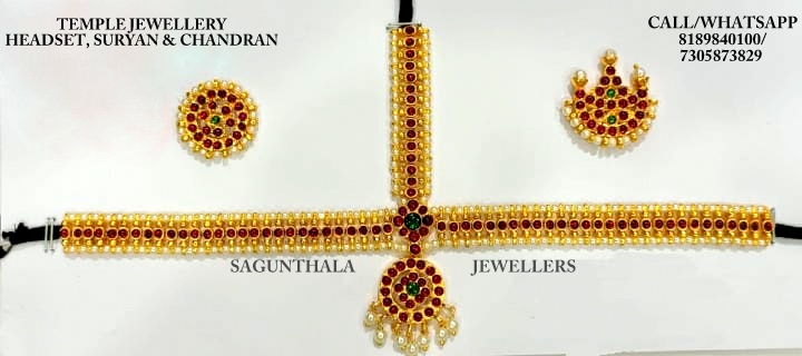 Brass Gold Plated & Kempstones Headset, Suryan & Chandran