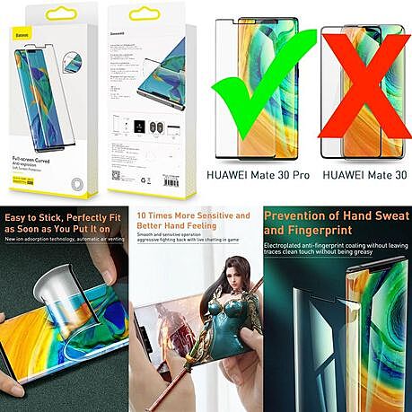 Baseus 0.15mm Flex Screen Protectors*2 for Mate 30 PRO (for Fingerprint)