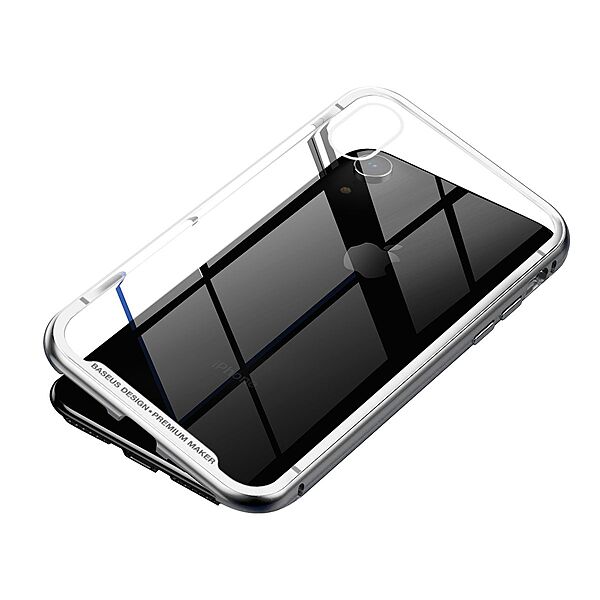 Baseus Magnetite Magnetic Hardware Case for iPhone XS Max & XS, XR - Silver - iPhone XS Max