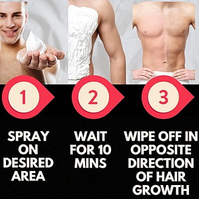 Nuutjob - Nuutjob Hair Removal Foam Spray 200 gm | Quick-Easy & Painless Hair Removal | Aloe Vera Extract | All Skin Types | Unisex Adult