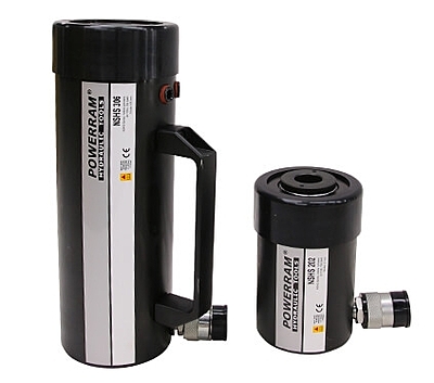 POWERRAM Hollow Hydraulic Cylinders, Single-Acting Spring Return, NSHS & NRHS-Series