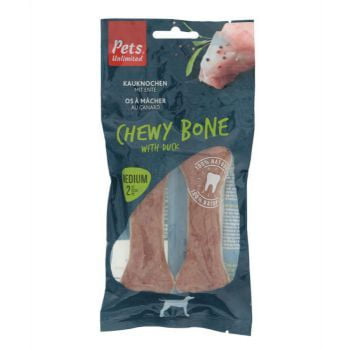 Pets Unlimited Chewy Bone with Duck Medium 2pcs (Dog Treat) Pets Unlimited Chewy Bone with Duck Medium 2pcs (Dog Treat)