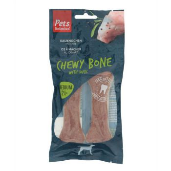 Pets Unlimited Chewy Bone with Duck Medium 2pcs (Dog Treat) Pets Unlimited Chewy Bone with Duck Medium 2pcs (Dog Treat)