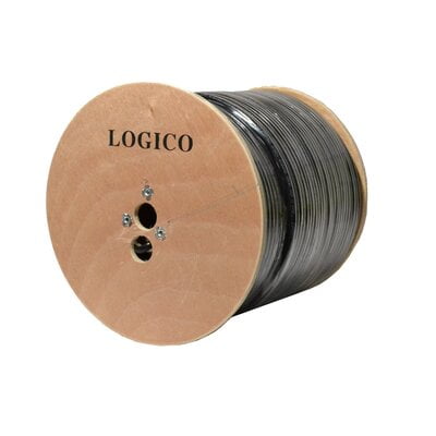 Rg6 Cable 60% Quad Shield Cmr Etl 18Awg 1000Ft Black Rg6 Cable 60% Quad Shield Cmr Etl 18Awg 1000Ft Black