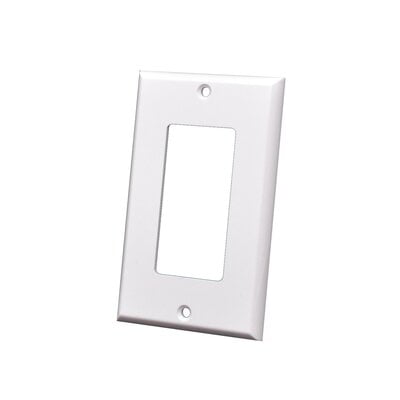 1-Gang Standard Decorator Wall Plate - White