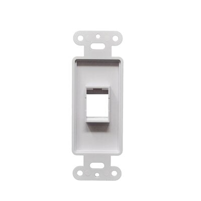 1 Port Decorator Style Wall Plate - White