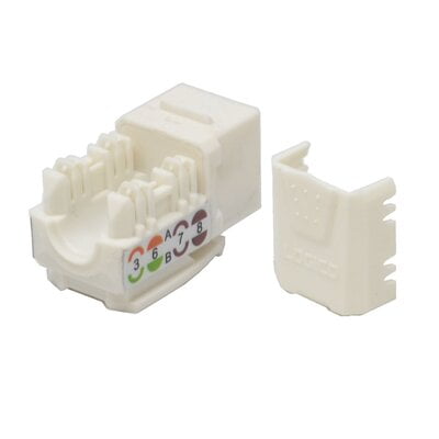Modular Cat5e Keystone Punch Down Type White