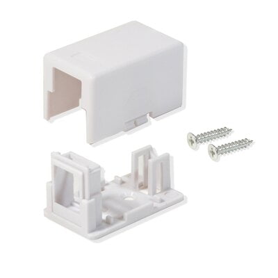 Blank Keystone Surface Mount Box 1 Port White Blank Keystone Surface Mount Box 1 Port White
