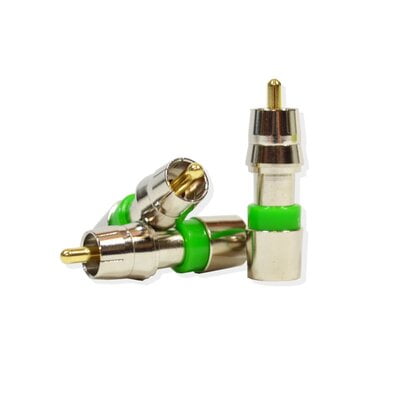 Rca 2Pc Compression Connector For Rg59 Cable Rca 2Pc Compression Connector For Rg59 Cable