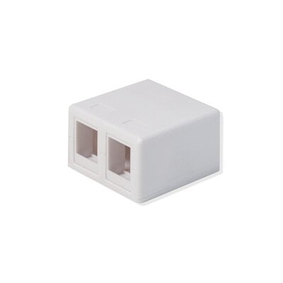 Blank Keystone Surface Mount Box 2 Port White Blank Keystone Surface Mount Box 2 Port White