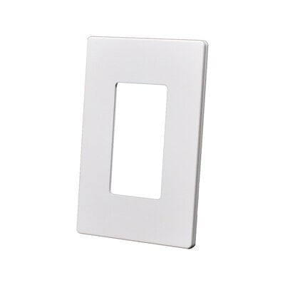 1-Gang Screwless Snap-On Decorator Wall Plate - White