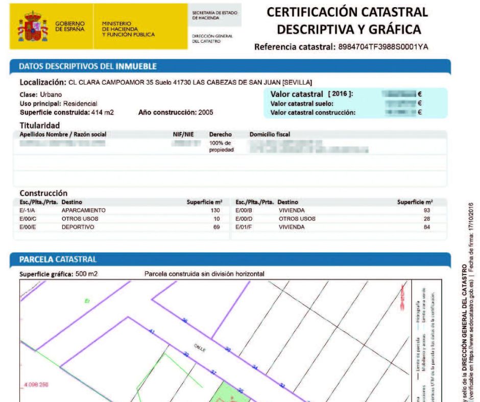 Certificado Valor Catastral online Certificado Valor Catastral online