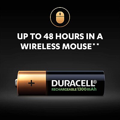 Duracell Rechargeable AA 1300mAh Batteries Duracell Rechargeable AA 1300mAh Batteries