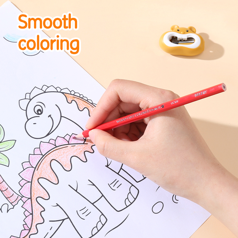 DELI UC101-6 FULL-SIZE COLOR PENCILS, 6 COLORS