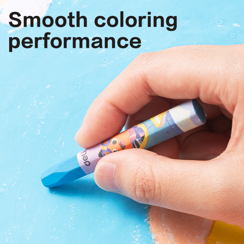 DELI C228-12 COLOR-WOW OIL PASTELS 12 COLOURS